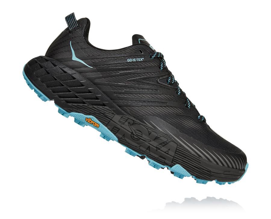 Hoka One One Trailove Tenisky Damske Čierne - Speedgoat 4 GORE-TEX - 91637-UEAN